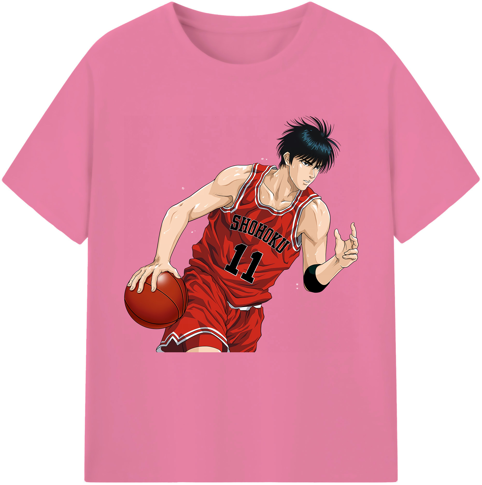 SLAM DUNK／スラムダンク 綿100％半袖Tシャツ（フロントプリント）